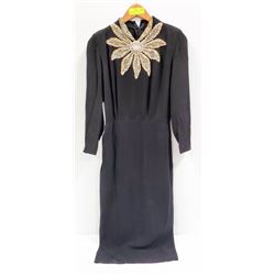 VINTAGE BESPOKE LADIES DRESS WITH ORNATE