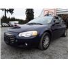 Image 1 : A12F --  2004 CHRYSLER SEBRING LXI , Blue , 195532  KM's