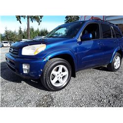 A8 --  2001 TOYOTA RAV 4  , Blue , 392162  KM's
