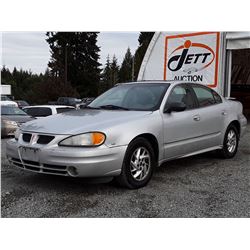 A12E --  2003 PONTIAC GRAND AM SE1 , Grey , 276286  KM's