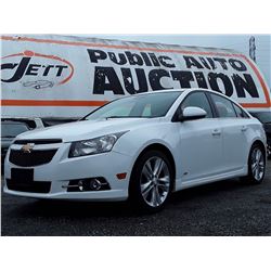 B5 --  2012 CHEVROLET CRUZE LT , White , 153686  KM's