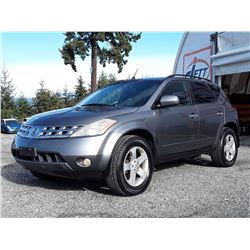 D6 --  2005 NISSAN MURANO SL  , Grey , 151,137 TRUE MILAGE UNKNOWN  MILES