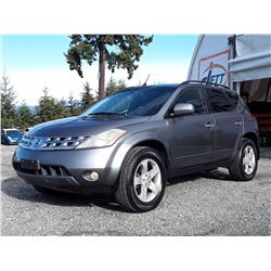 D6 --  2005 NISSAN MURANO SL  , Grey , 151,137 TRUE MILAGE UNKNOWN  MILES