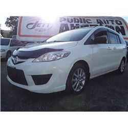 J4 --  2010 MAZDA 5 , White , 225629  KM's