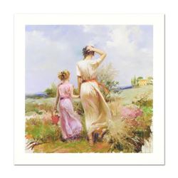 Pino (1939-2010) "Tuscan Stroll" Limited Edition Giclee. Numbered and Hand Signed; Certificate of Au