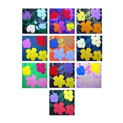 Andy Warhol  Flowers Portfolio  Suite of 10 Silk Screen Prints from Sunday B Morning.