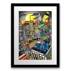 Charles Fazzino- 3D Construction Silkscreen Serigraph "BATMAN RULES THE NIGHT"