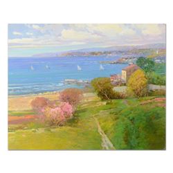 Ming Feng, "Panoramic View" Original Oil Painting on Canvas, Hand Signed with Letter of Authenticity
