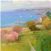 Image 2 : Ming Feng, "Panoramic View" Original Oil Painting on Canvas, Hand Signed with Letter of Authenticity