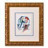 Image 1 : Yuroz, Framed Original Mixed Media Watercolor Painting, Hand Signed with Letter of Authenticity.