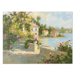 Marilyn Simandle, "Riviera Walk" Hand Embellished Limited Edition on Canvas, AP Numbered 5/10 and Ha