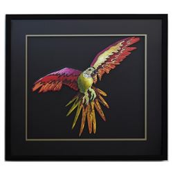 Patricia Govezensky- Original Painting on Laser Cut Steel  Macaw XIV 