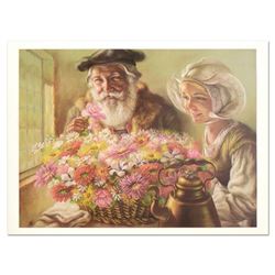 Virginia Dan (1922-2014),  Roses for Papa  Limited Edition Lithograph, Numbered and Hand Signed with