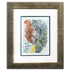 Salvador Dali- Original Color Woodcut on B.F.K. Rives Paper "Paradise 11"