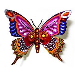 Patricia Govezensky- Original Painting on Cutout Steel  Butterfly CCLXIV 