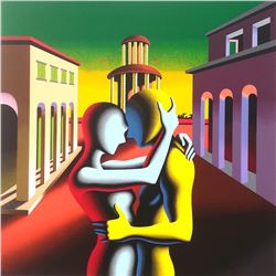 Mark Kostabi "TWILIGHT EMBRACE" Original Serigraph