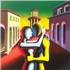 Image 1 : Mark Kostabi "TWILIGHT EMBRACE" Original Serigraph