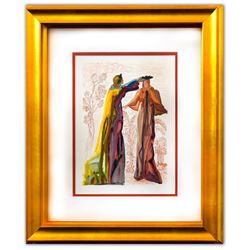 Salvador Dali- Original Color Woodcut on B.F.K. Rives Paper "Purgatory 27"