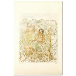  The Forest Friend  Limited Edition Lithograph by Edna Hibel (1917-2014), Numbered and Hand Signed w