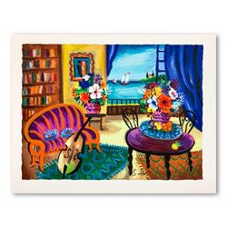 Shlomo Alter, "Cello" Hand Signed Limited Edition Serigraph on Paper with Letter of Authenticity.