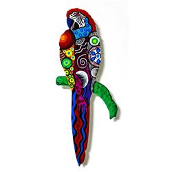 Patricia Govezensky- Original Painting on Laser Cut Steel "Moment of Peace XXI"