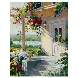 Marilyn Simandle, "Summer Villa" Limited Edition on Canvas, Numbered and Hand Signed with Letter of 