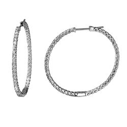 Natural 2.47 CTW Diamond Earrings 14K White Gold - REF-204Y3N