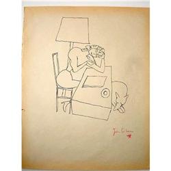 JEAN COCTEAU ORIGINAL HELIO LITHOGRAPH 1924 #1501884