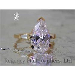 RHJ Delicate Cubic Zirconium Pear Shape Ring #1501889