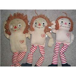 3 Georgene Raggedy Ann Dolls #1502156