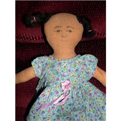 11  Chinese  Cloth Doll With Blue Dress #1502163