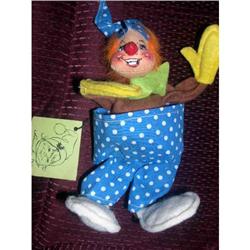 7" Annalee Clown  Cloth Doll #1502195