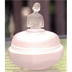 LILLIAN ll Satin Glass Powder Jar #1502303