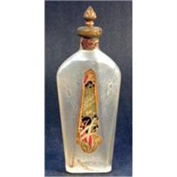 Art Nouveau Satin Glass Barber Bottle #1502320