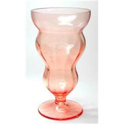 Federal LIDO Rose Glow Glass Footed Tumbler Set#1502328