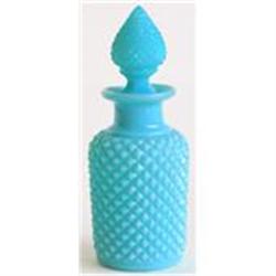 Portieux Blue Milk Glass Perfume Bottle #1502447