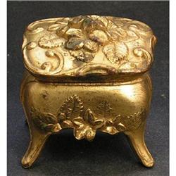 Ormolu Art Nouveau FLORAL Jewelry - Trinket Box#1502474