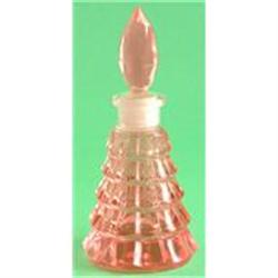  Pink Crystal Glass Draped Perfume Bottle #1502551