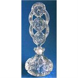 Pressed Glass Perfume Bottle Tall Stopper #1502556