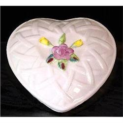 Belleek Cottage Heart Millenium Trinket Jar #1502575