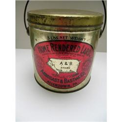 Arbogast & Bastian Co. Home Rendered Lard Tin #1502704