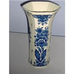 Blauw Delfts Distel Hexagonal Flared Top Vase #1502750