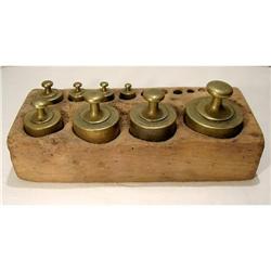 Set of 8 weights in bronze #1502772