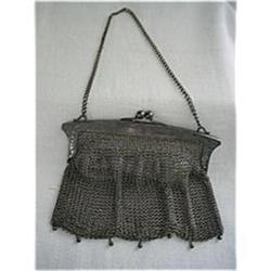 Vintage German Silver Mesh Purse #1503016