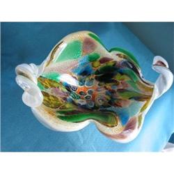 Murano Cased Glass  Bowl with Millefiore #1503028