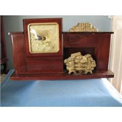 United Lighted Fireplace Mantle Clock #420 #1503035