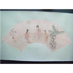 fine Chinese Fan Painting #1503040