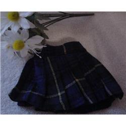 Doll Terri Lee clothing Blue Wool Plaid Skirt  #1503069