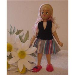 Doll Wood Poland Wooden Stickered #1503072