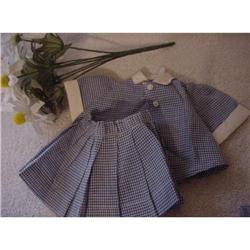 Doll Terri Lee Blue Checked Summer Suit Tagged #1503082